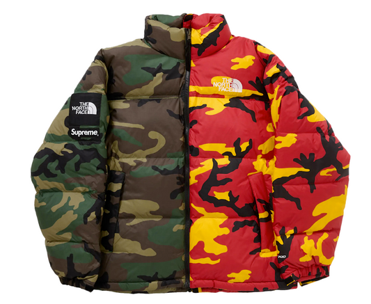 Supreme The North Face Split Nuptse Jacket Camo